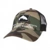 Simms Apparel Trout Icon Trucker - Woodland Camo