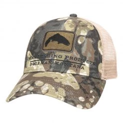 Simms Apparel Trout Icon Trucker Hat - Riparian Camo