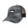 Simms Apparel Walleye Icon Trucker Hex Flo Camo Carbon