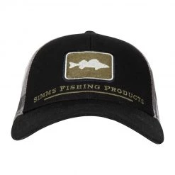 Simms Walleye Icon Trucker Hat - Woodland Camo Sandbar Apparel