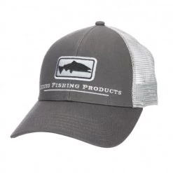 Simms Salmon Icon Trucker Hat - Carbon Apparel