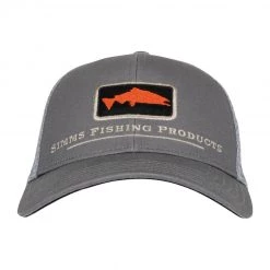 Simms Salmon Icon Trucker Hat - Slate Apparel