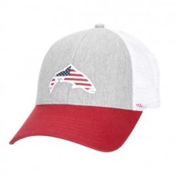 Simms USA Catch Trucker Hat - Heather Grey Apparel