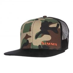 Apparel Simms CX Flat Brim Cap - Woodland Camo