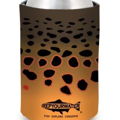 Rep Your Water Brown Trout Skin Koozie