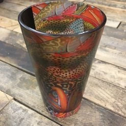 DeYoung Pilsner Glass Trout Confetti Red
