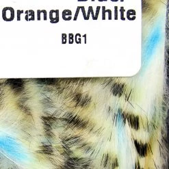 Hareline Dubbin, Inc. Black Barred Groovy Bunny Strips Fly Tying