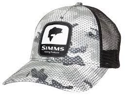 Simms Apparel Bass Patch Trucker Hex Flo Camo Steel 1 Simms Apparel Bass Patch Trucker Hex Flo Camo Steel