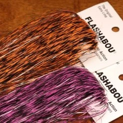 Hareline Dubbin Fly Tying Grizzly Barred Flashabou