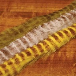Hareline Dubbin, Inc. Brown Barred Magnum Rabbit Strips Fly Tying