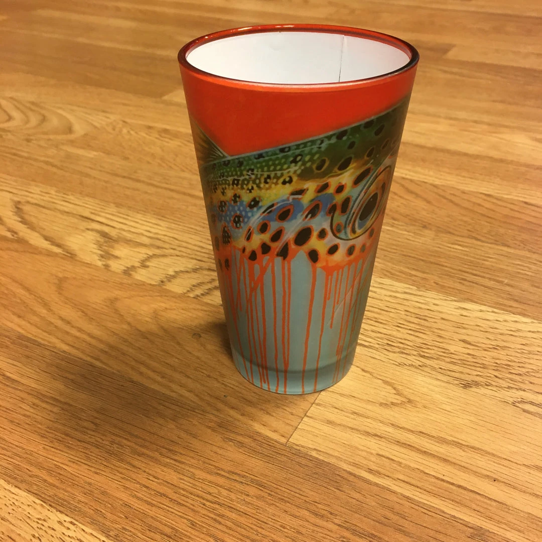 DeYoung Pilsner Glass Dripping Brown 1 DeYoung Pilsner Glass Dripping Brown